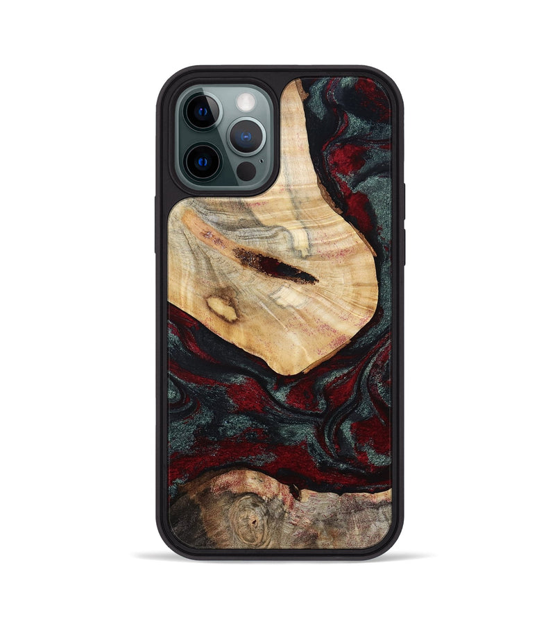 iPhone 12 Pro Wood Phone Case - Gia (Red, 800385)