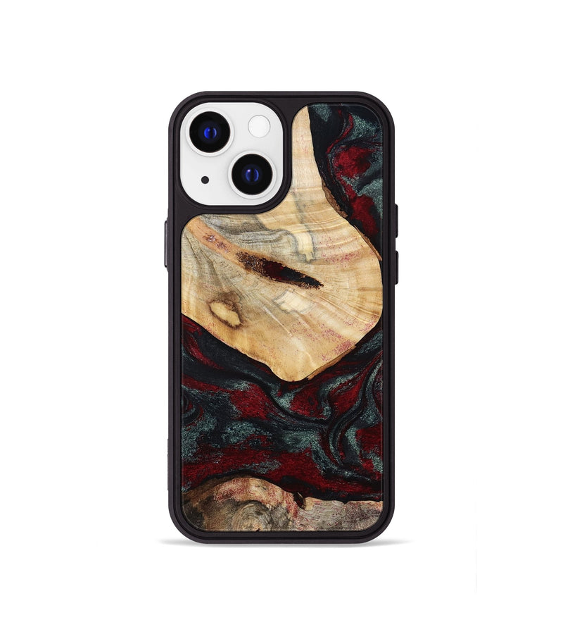 iPhone 13 mini Wood Phone Case - Gia (Red, 800385)