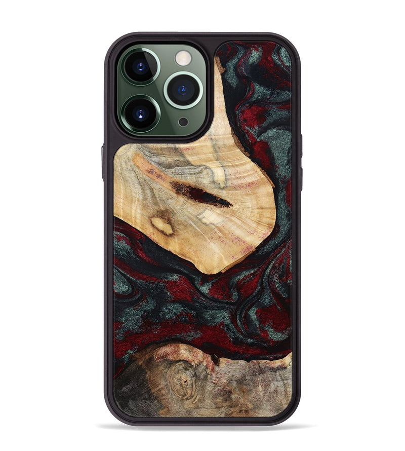 iPhone 13 Pro Max Wood Phone Case - Gia (Red, 800385)