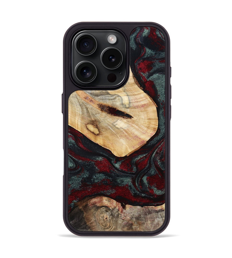 iPhone 16 Pro Wood Phone Case - Gia (Red, 800385)