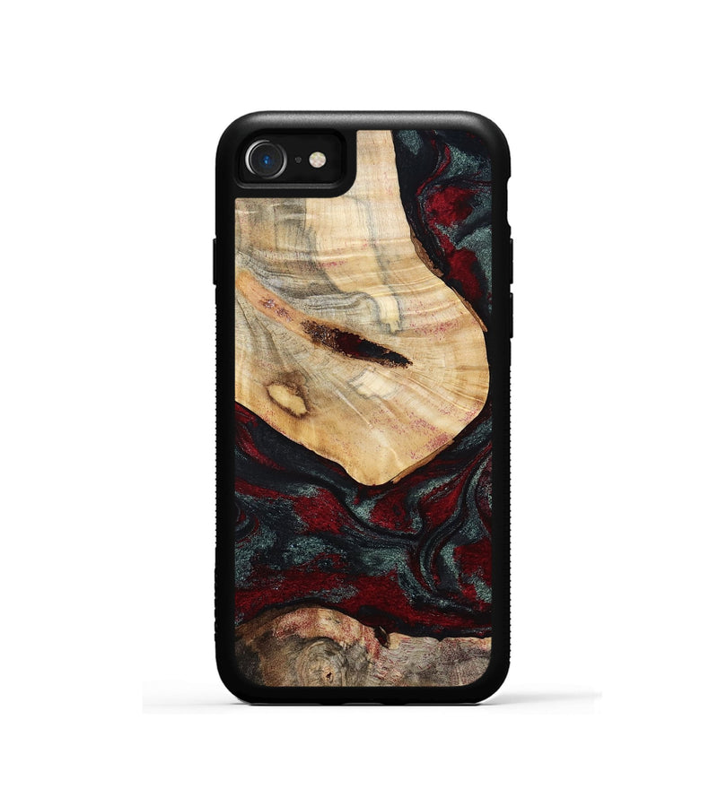 iPhone SE Wood Phone Case - Gia (Red, 800385)
