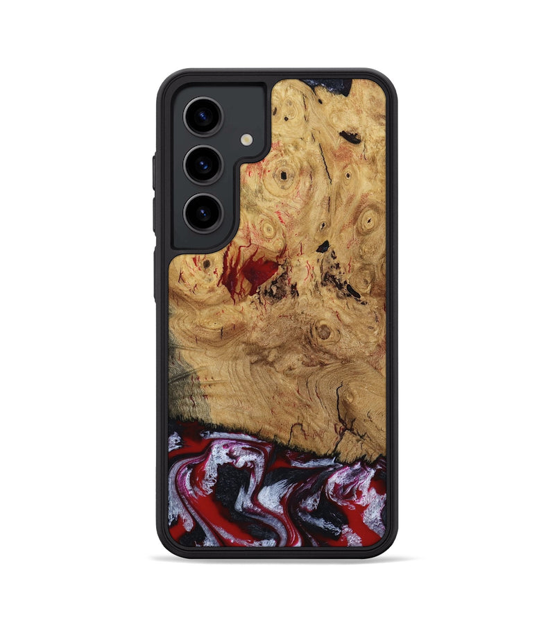 Galaxy S24 Wood Phone Case - Wendi (Red, 800387)