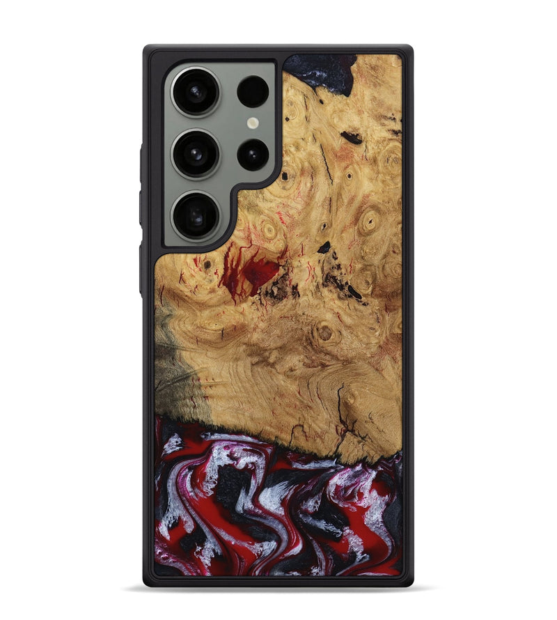Galaxy S24 Ultra Wood Phone Case - Wendi (Red, 800387)