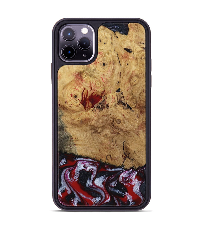 iPhone 11 Pro Max Wood Phone Case - Wendi (Red, 800387)