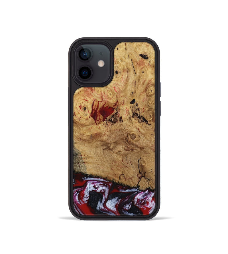 iPhone 12 mini Wood Phone Case - Wendi (Red, 800387)