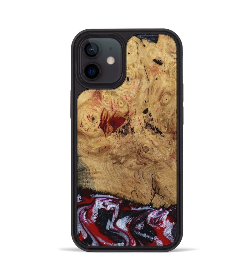 iPhone 12 Wood Phone Case - Wendi (Red, 800387)