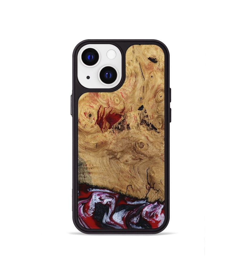 iPhone 13 mini Wood Phone Case - Wendi (Red, 800387)
