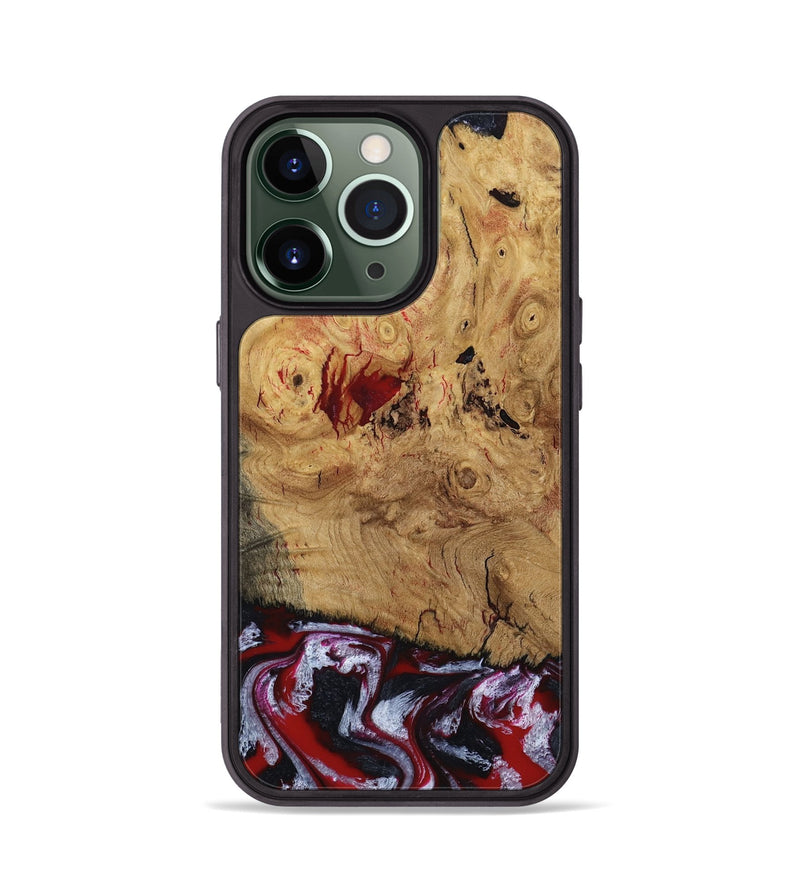 iPhone 13 Pro Wood Phone Case - Wendi (Red, 800387)