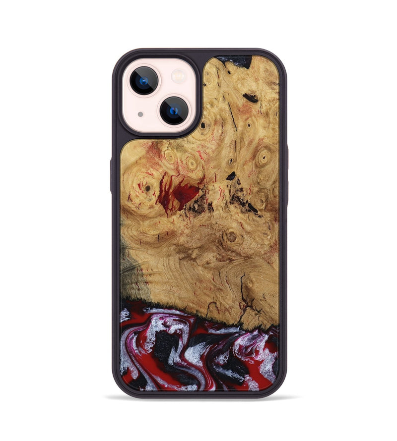 iPhone 14 Wood Phone Case - Wendi (Red, 800387)