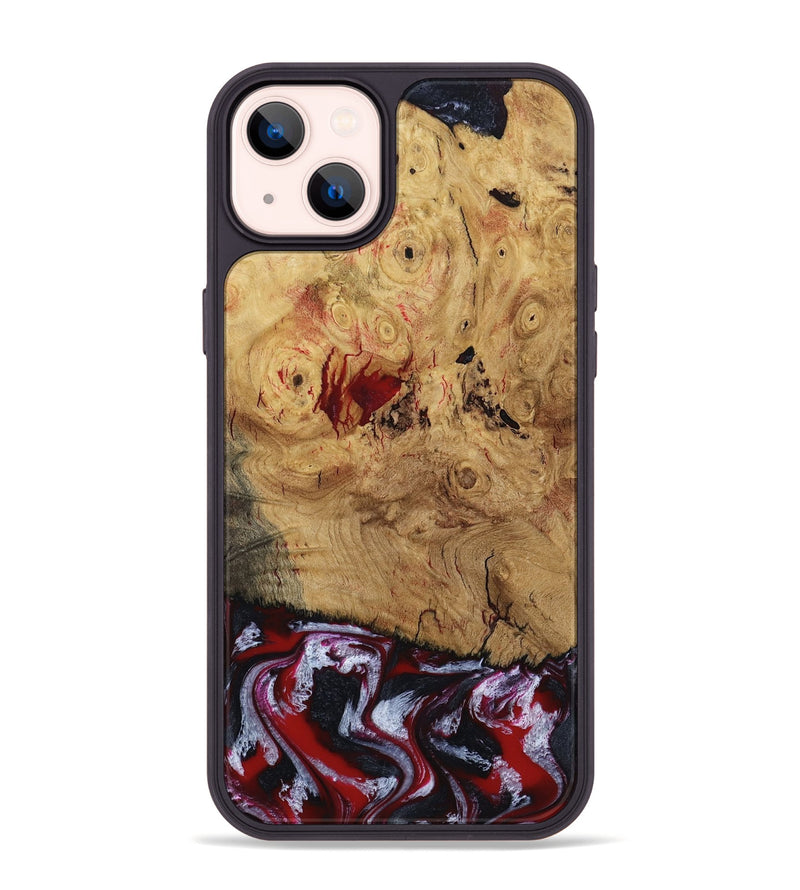 iPhone 14 Plus Wood Phone Case - Wendi (Red, 800387)