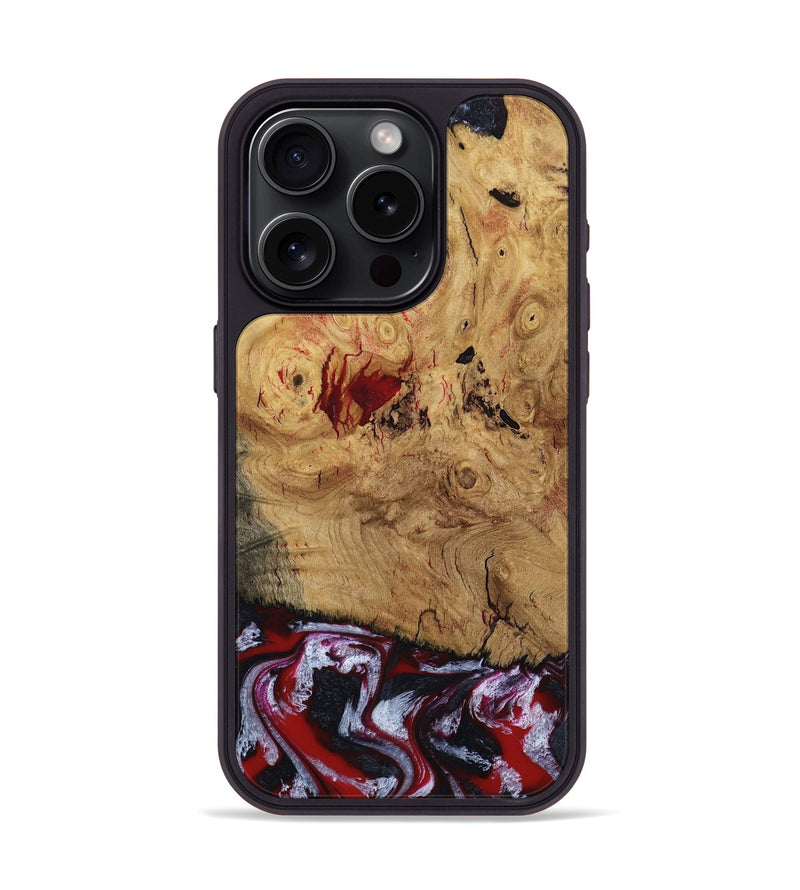 iPhone 15 Pro Wood Phone Case - Wendi (Red, 800387)
