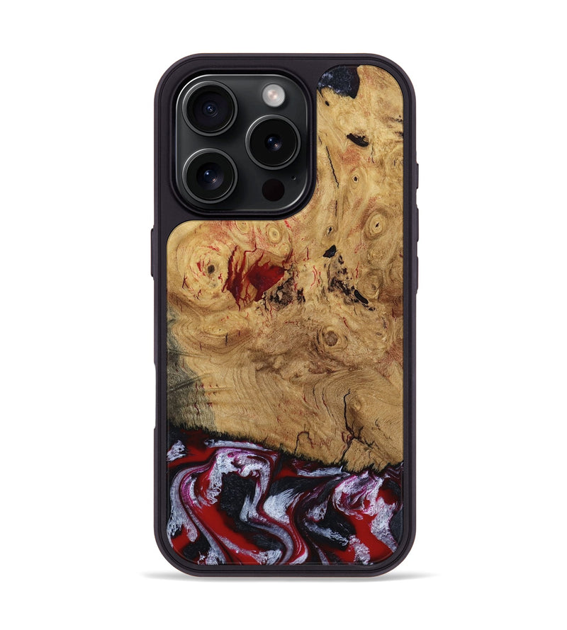 iPhone 16 Pro Wood Phone Case - Wendi (Red, 800387)