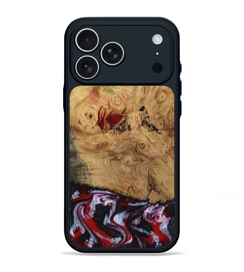 iPhone 17 Pro Max Wood Phone Case - Wendi (Red, 800387)