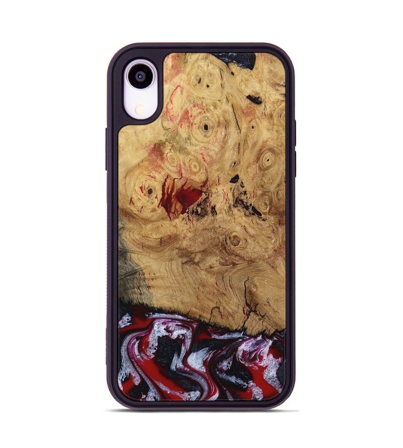 iPhone Xr Wood Phone Case - Wendi (Red, 800387)