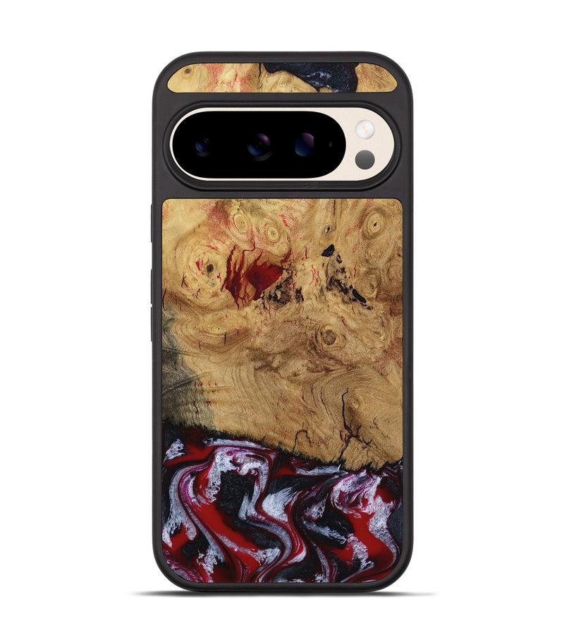 Pixel 10 Wood Phone Case - Wendi (Red, 800387)