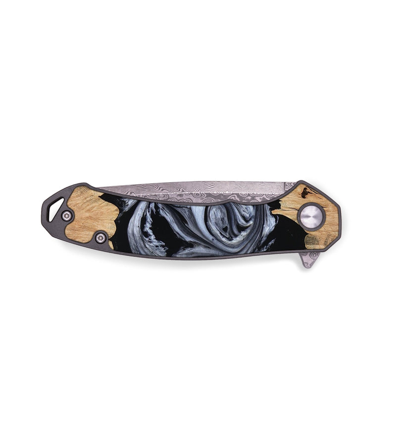 EDC Wood Pocket Knife - Grover (Black & White, 800389)