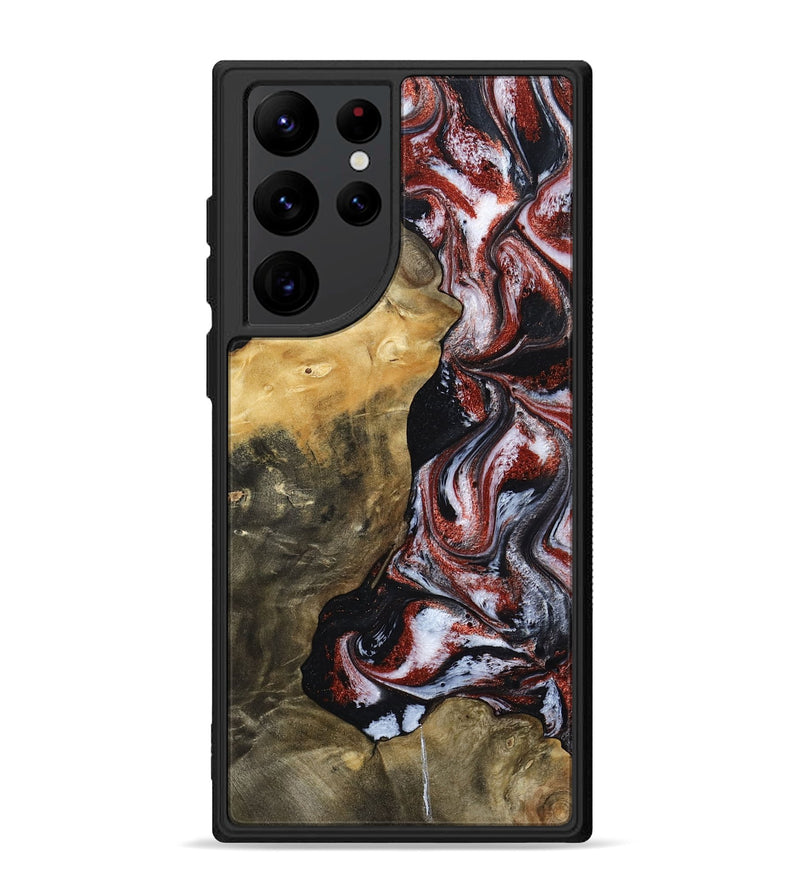 Galaxy S22 Ultra Wood Phone Case - Roscoe (Black & White, 800390)