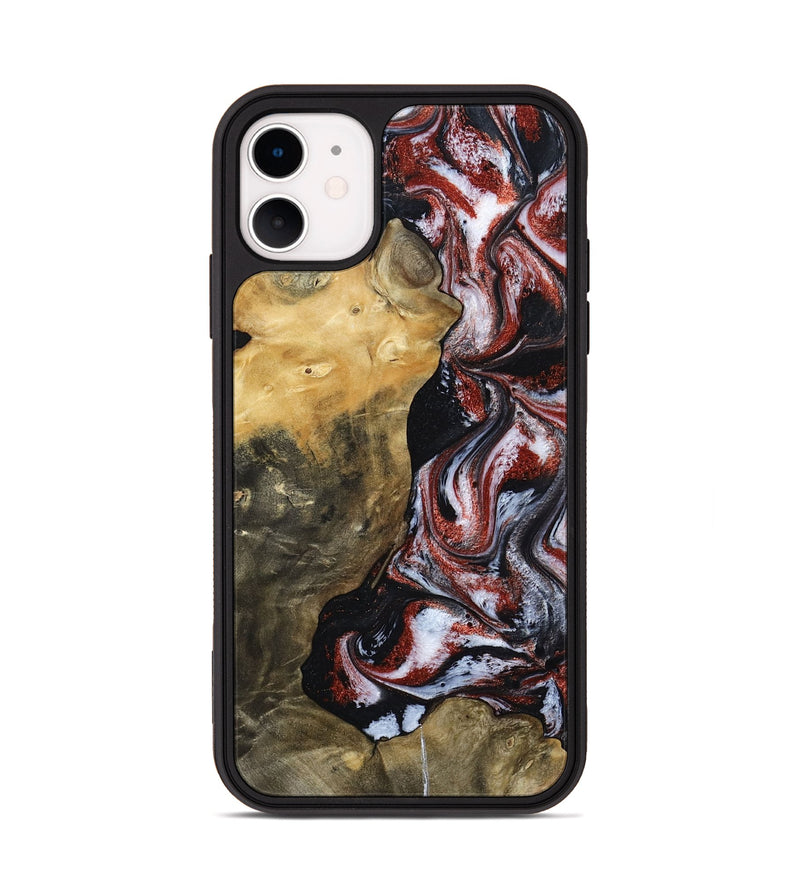 iPhone 11 Wood Phone Case - Roscoe (Black & White, 800390)