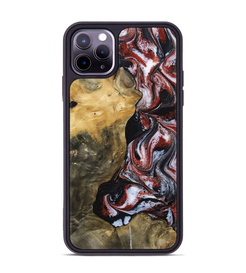 iPhone 11 Pro Max Wood Phone Case - Roscoe (Black & White, 800390)