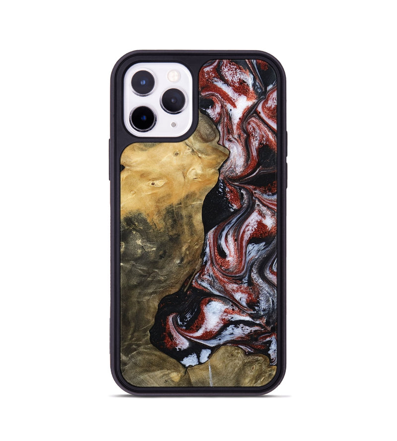 iPhone 11 Pro Wood Phone Case - Roscoe (Black & White, 800390)
