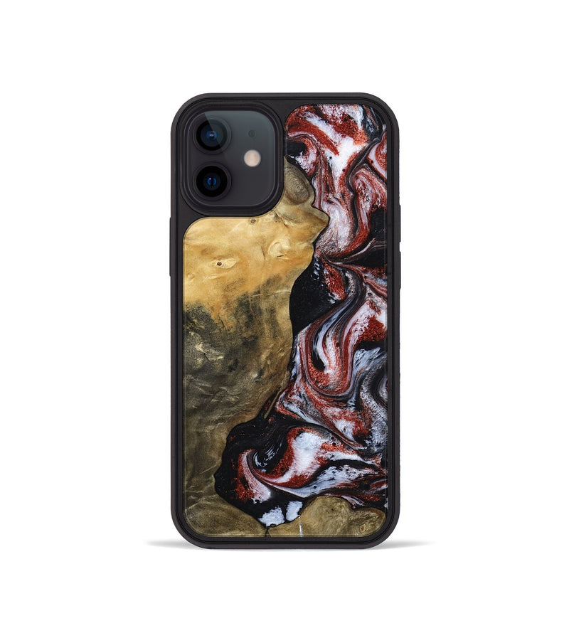 iPhone 12 mini Wood Phone Case - Roscoe (Black & White, 800390)