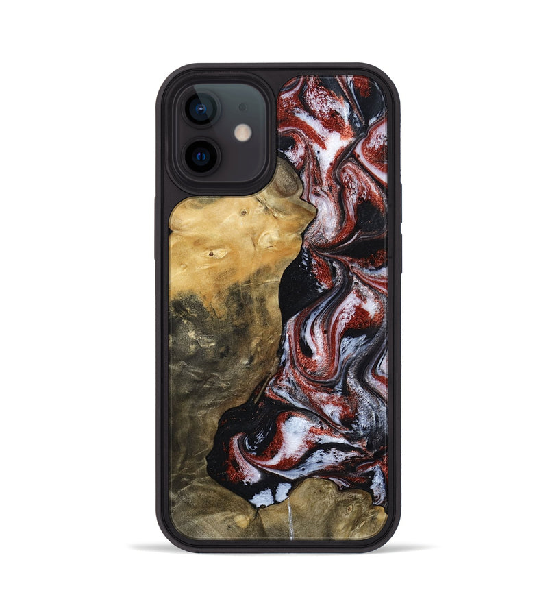 iPhone 12 Wood Phone Case - Roscoe (Black & White, 800390)