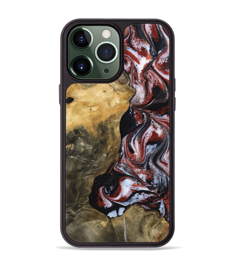 iPhone 13 Pro Max Wood Phone Case - Roscoe (Black & White, 800390)