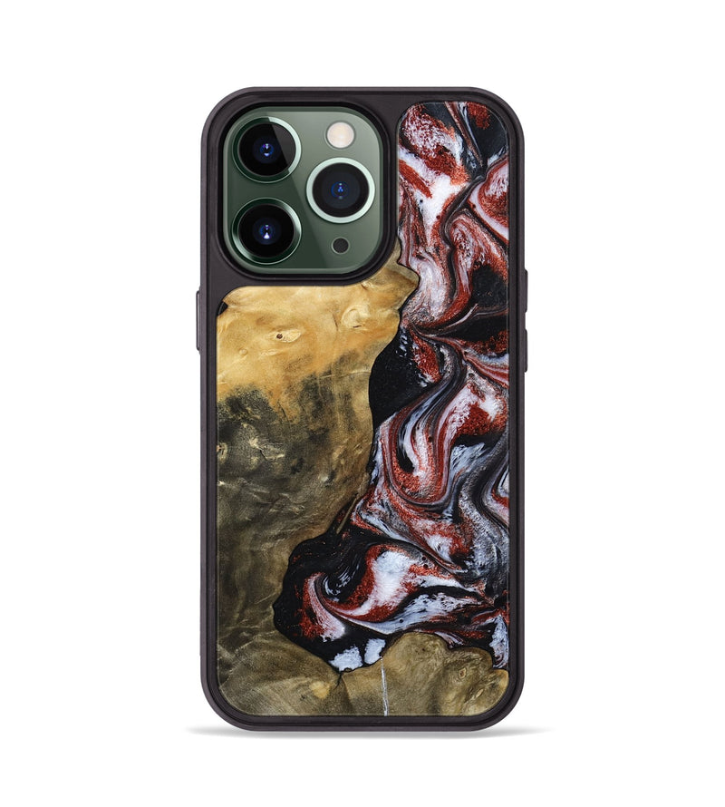 iPhone 13 Pro Wood Phone Case - Roscoe (Black & White, 800390)