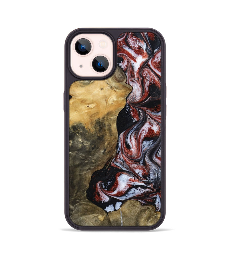 iPhone 14 Wood Phone Case - Roscoe (Black & White, 800390)