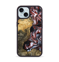 iPhone 15 Wood Phone Case - Roscoe (Black & White, 800390)