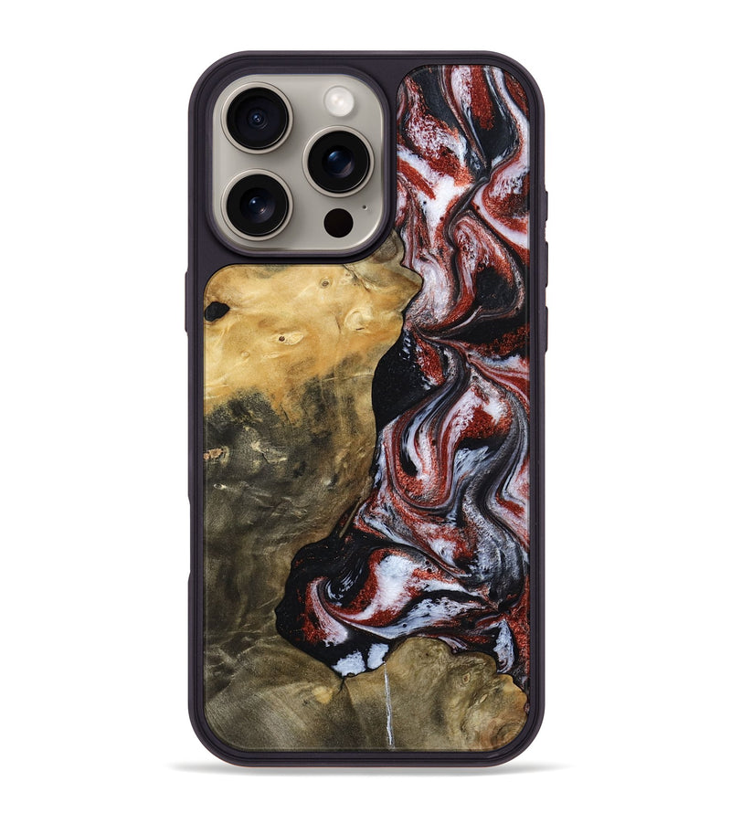 iPhone 16 Pro Max Wood Phone Case - Roscoe (Black & White, 800390)