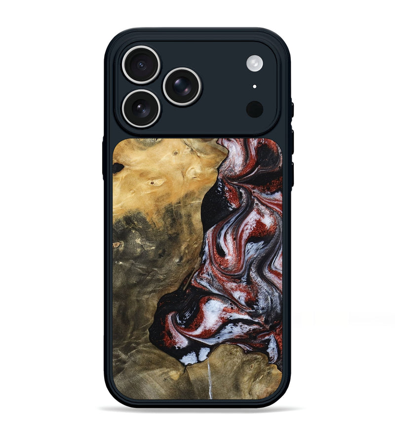 iPhone 17 Pro Max Wood Phone Case - Roscoe (Black & White, 800390)