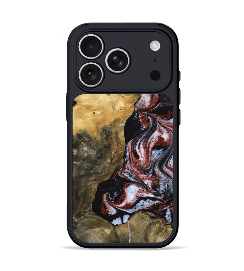 iPhone 17 Pro Wood Phone Case - Roscoe (Black & White, 800390)