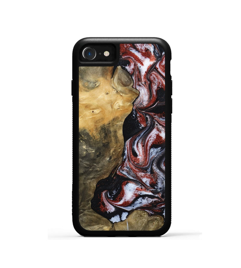 iPhone SE Wood Phone Case - Roscoe (Black & White, 800390)