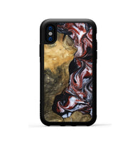 iPhone Xs Wood Phone Case - Roscoe (Black & White, 800390)