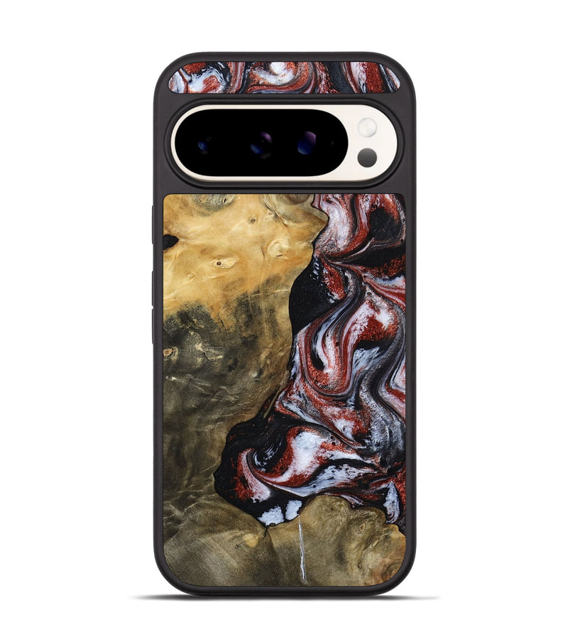 Pixel 9 Pro Wood Phone Case - Roscoe (Black & White, 800390)