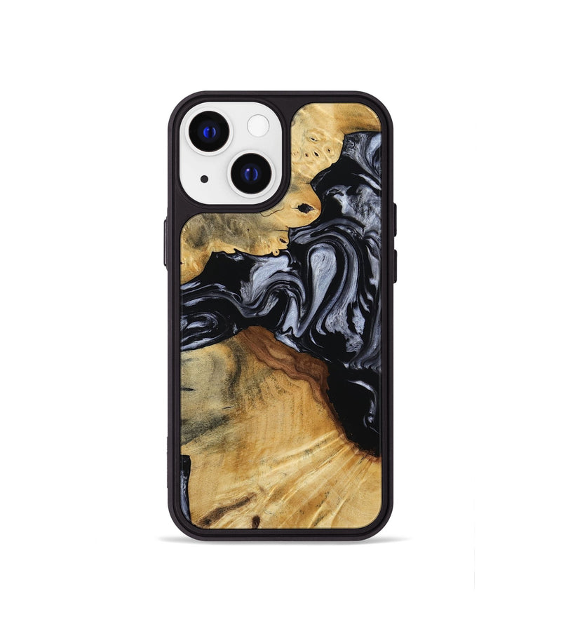 iPhone 13 mini Wood Phone Case - Dawna (Black & White, 800392)