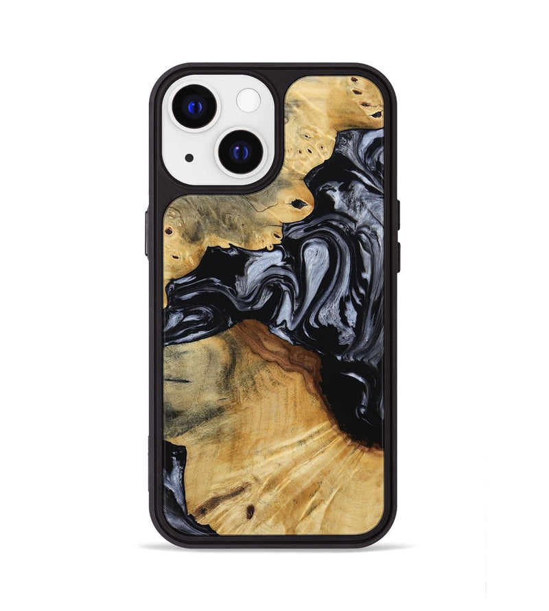 iPhone 13 Wood Phone Case - Dawna (Black & White, 800392)