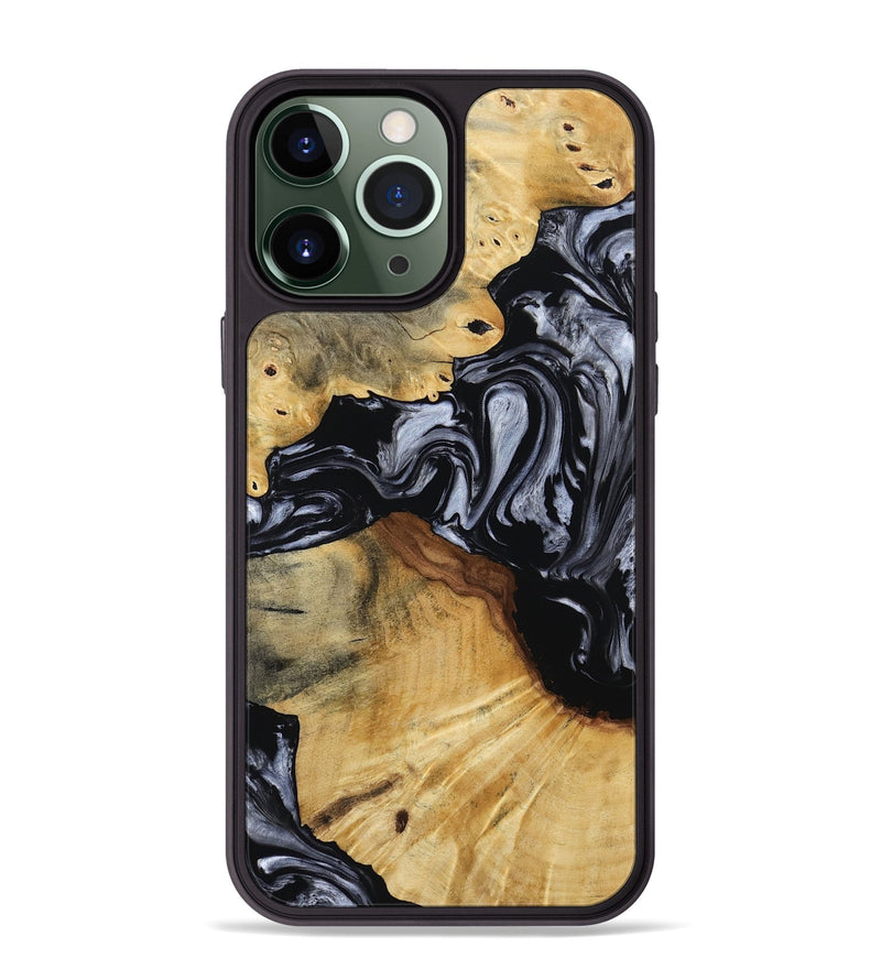 iPhone 13 Pro Max Wood Phone Case - Dawna (Black & White, 800392)