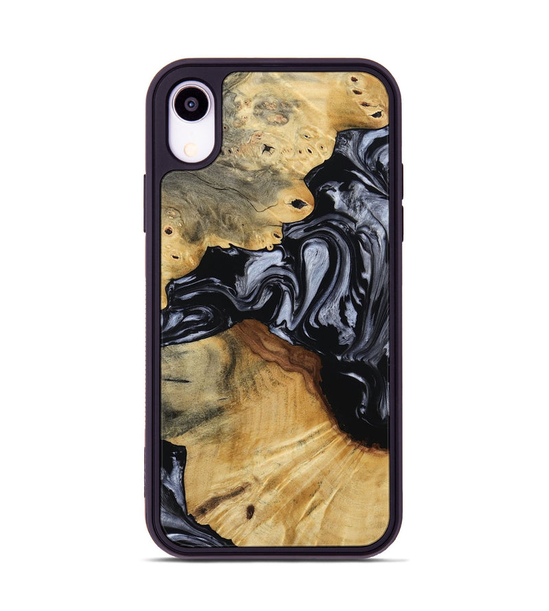 iPhone Xr Wood Phone Case - Dawna (Black & White, 800392)
