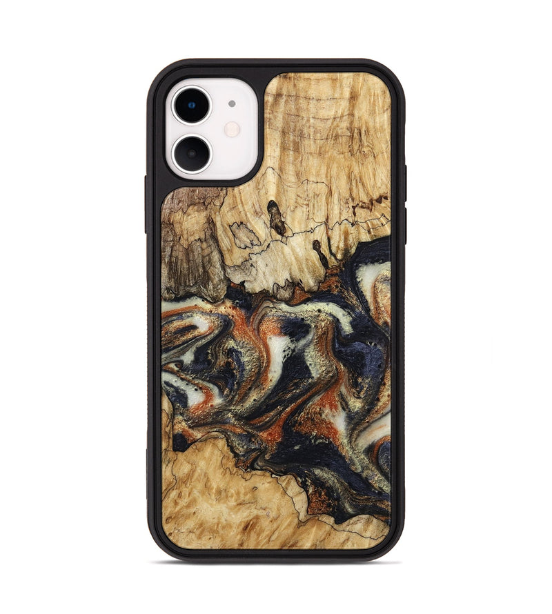 iPhone 11 Wood Phone Case - Joanna (Black & White, 800393)
