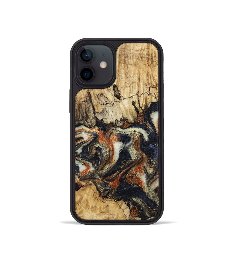 iPhone 12 mini Wood Phone Case - Joanna (Black & White, 800393)