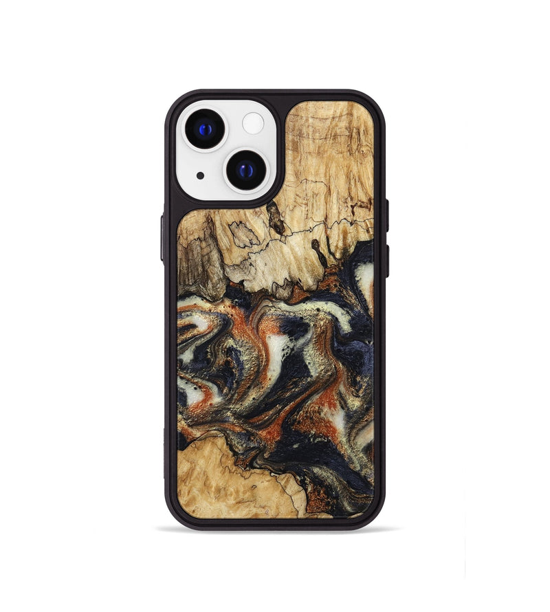 iPhone 13 mini Wood Phone Case - Joanna (Black & White, 800393)