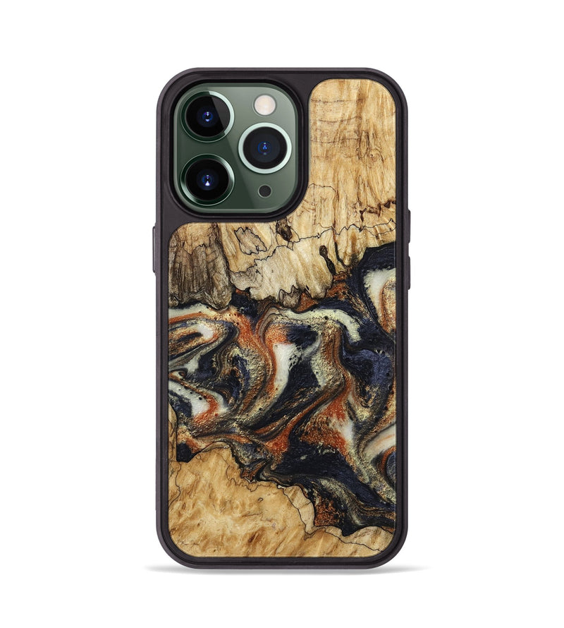iPhone 13 Pro Wood Phone Case - Joanna (Black & White, 800393)