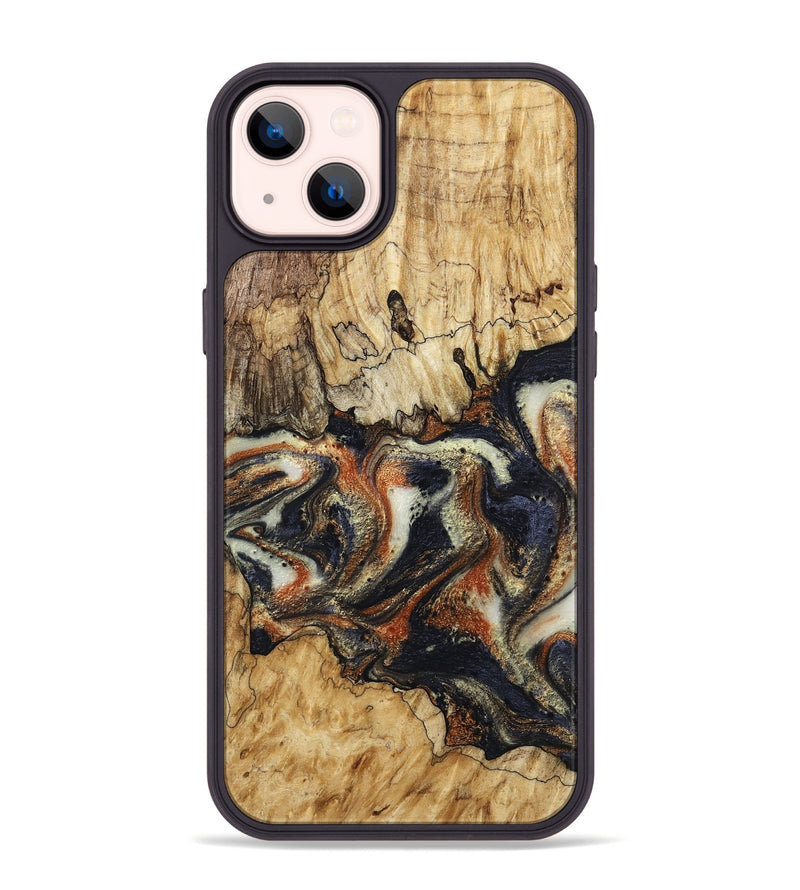 iPhone 14 Plus Wood Phone Case - Joanna (Black & White, 800393)