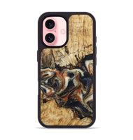 iPhone 16 Wood Phone Case - Joanna (Black & White, 800393)