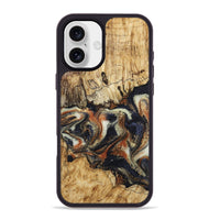 iPhone 16 Plus Wood Phone Case - Joanna (Black & White, 800393)