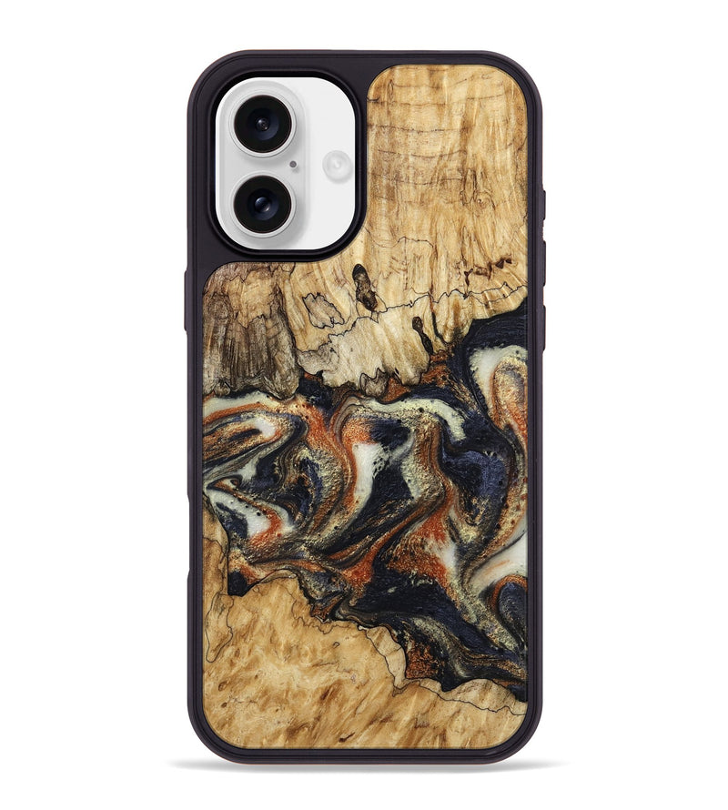 iPhone 16 Plus Wood Phone Case - Joanna (Black & White, 800393)