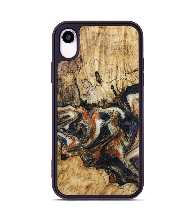 iPhone Xr Wood Phone Case - Joanna (Black & White, 800393)