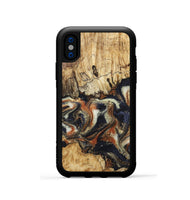 iPhone Xs Wood Phone Case - Joanna (Black & White, 800393)